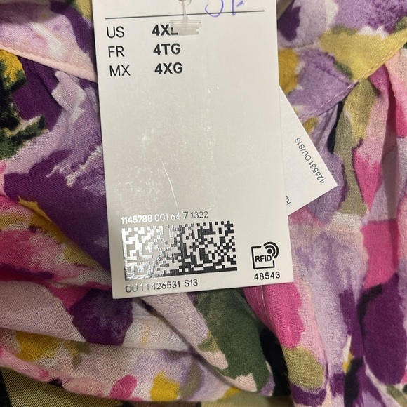 H&M Tie-belt Crêped Dress 4X - Picture 9 of 11